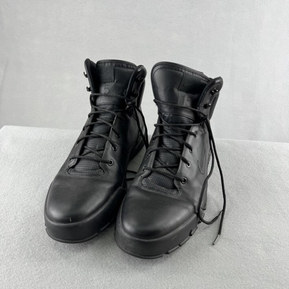 Nike ACG Boots Mens Size 15 Black Leather Combat Lace Up Tactical 454402-002